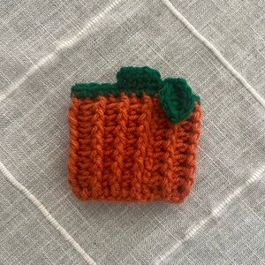 Crochet pumpkin cup cozy